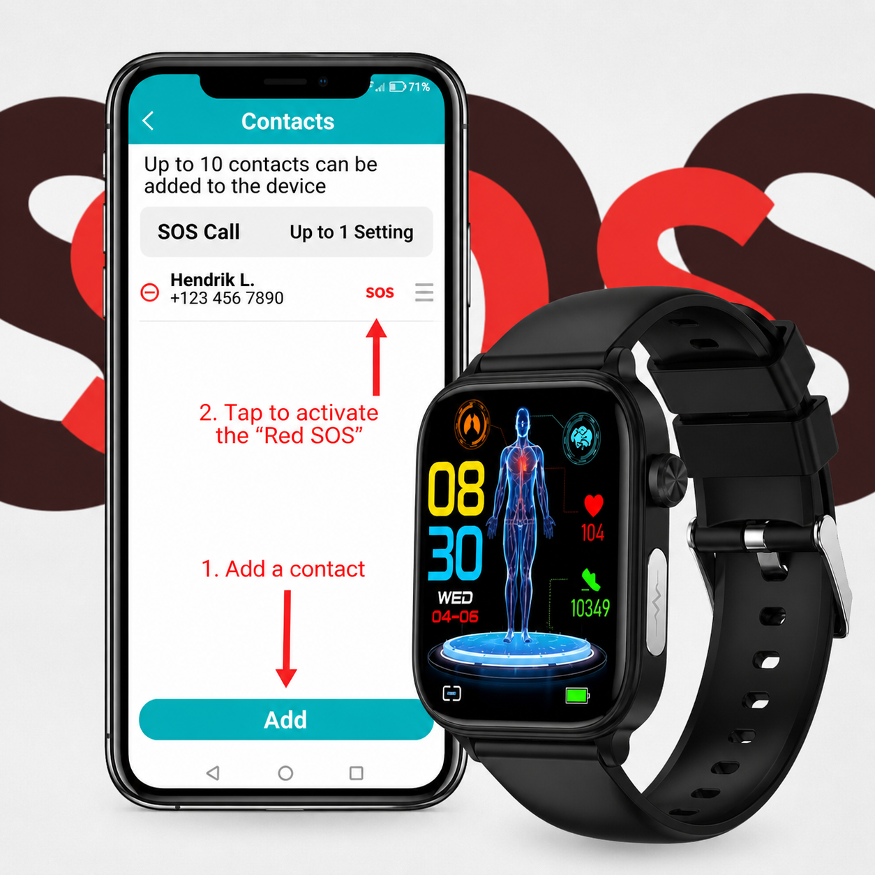 LIFELINK – Intelligente Fitnessuhr mit Sauerstoffüberwachung und Bluetooth-Verbindung