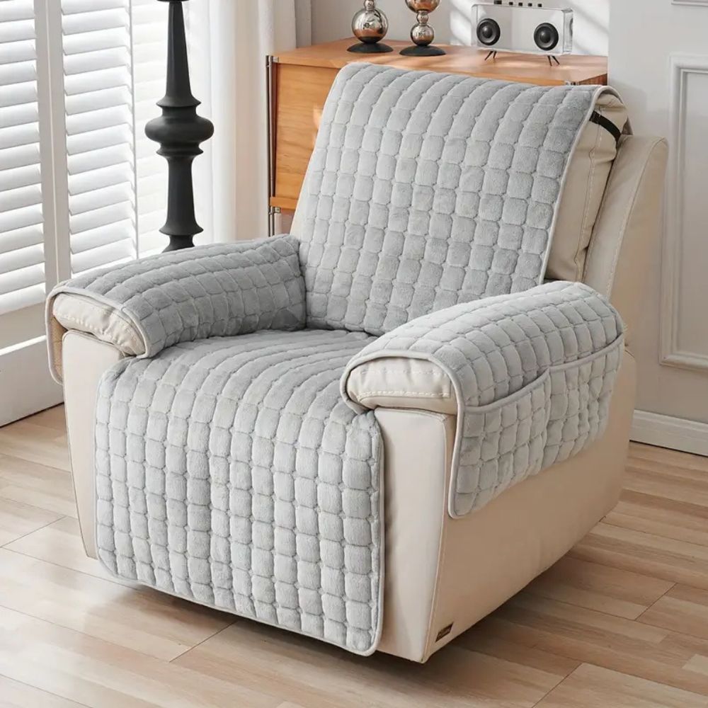 Snug Grid - Premium Microfiber Recliner Cover for Ultimate Comfort & Protection 0