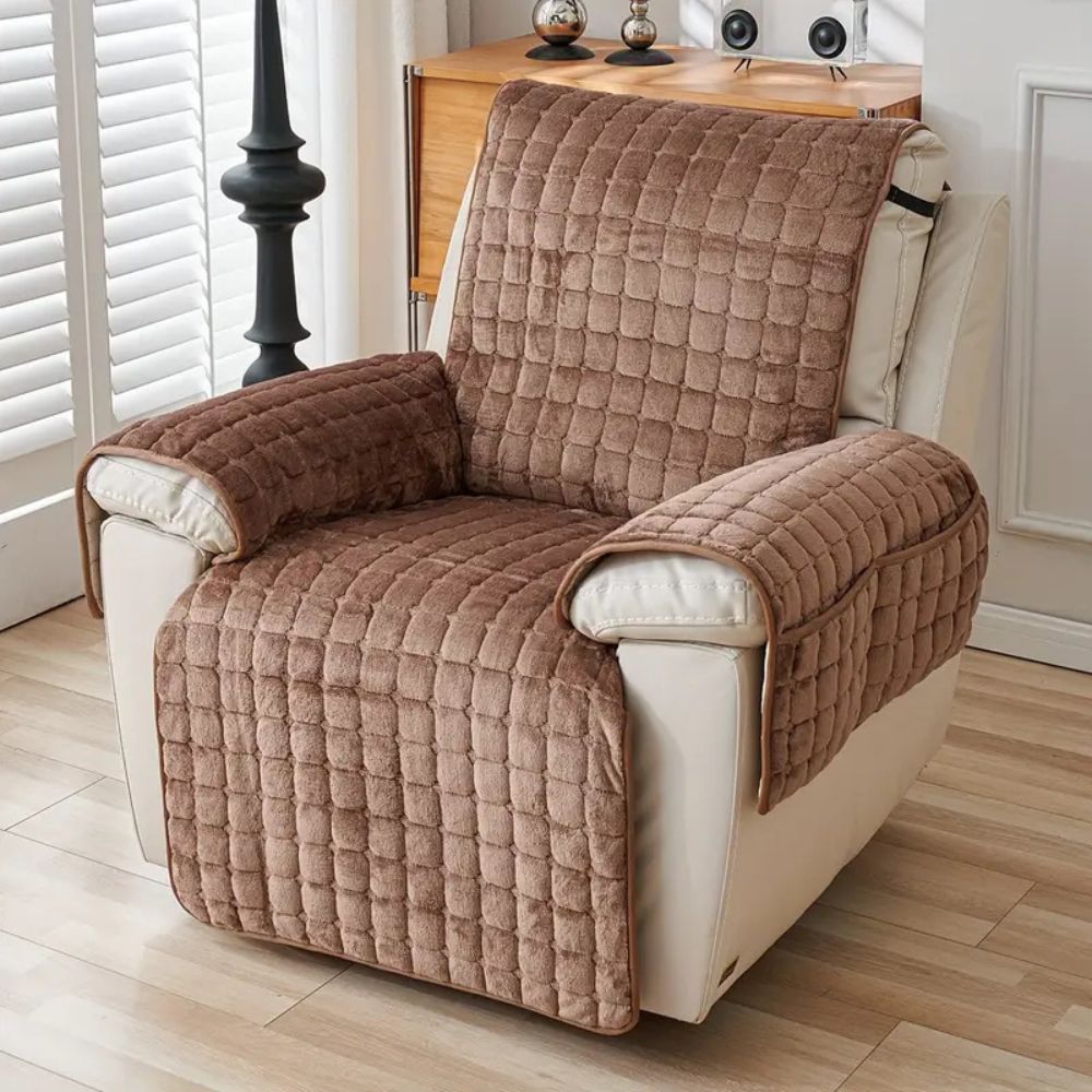 Snug Grid - Premium Microfiber Recliner Cover for Ultimate Comfort & Protection 1
