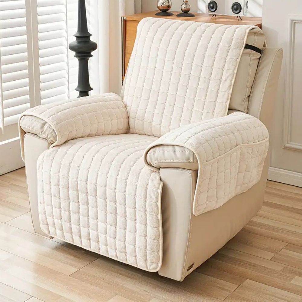 Snug Grid - Premium Microfiber Recliner Cover for Ultimate Comfort & Protection 11
