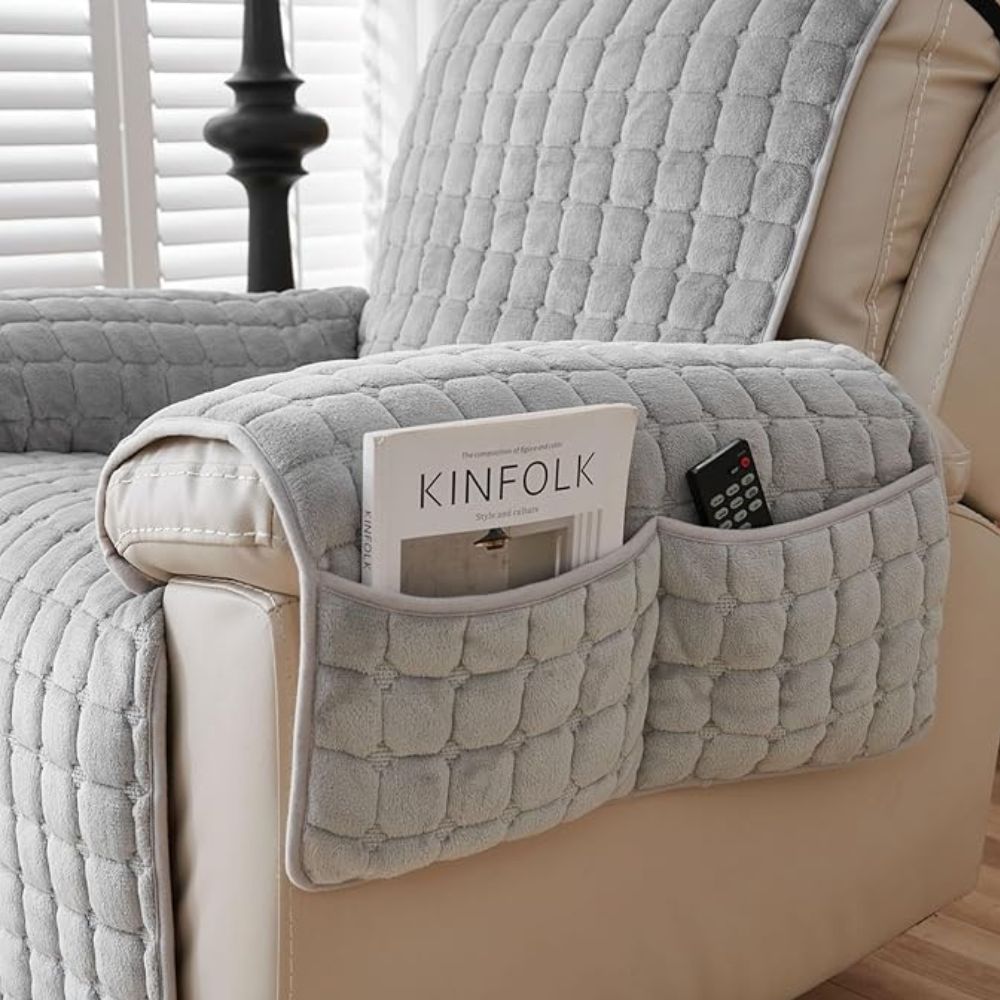 Snug Grid - Premium Microfiber Recliner Cover for Ultimate Comfort & Protection 6