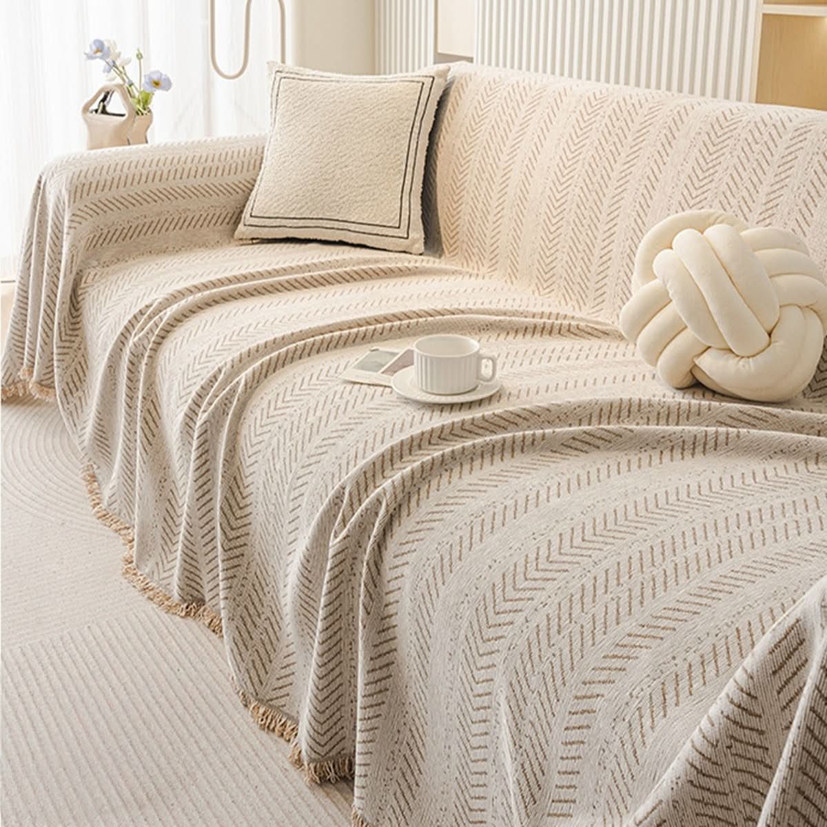 SnuggleTextile – Scratch-resistant & washable sofa cover made of chenille 1