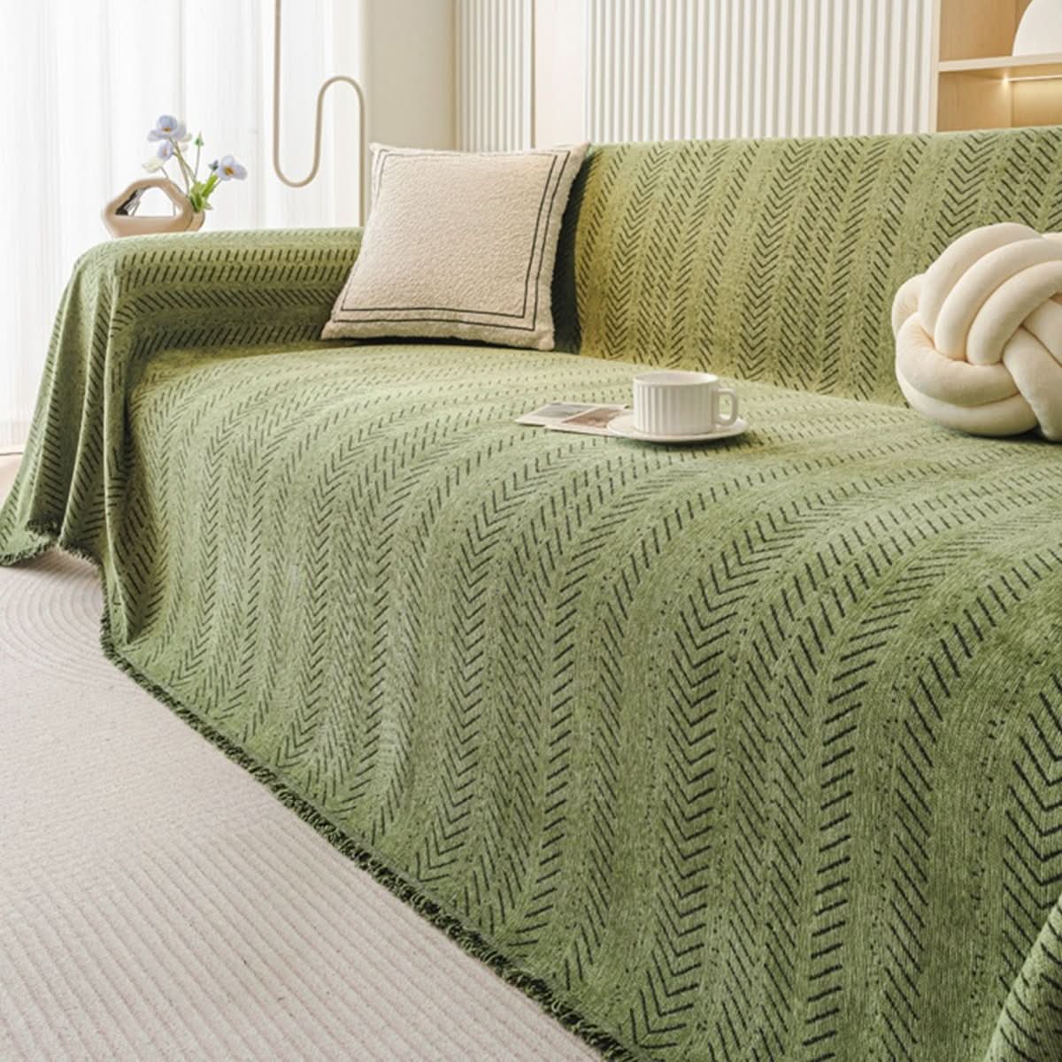 SnuggleTextile – Scratch-resistant & washable sofa cover made of chenille 6