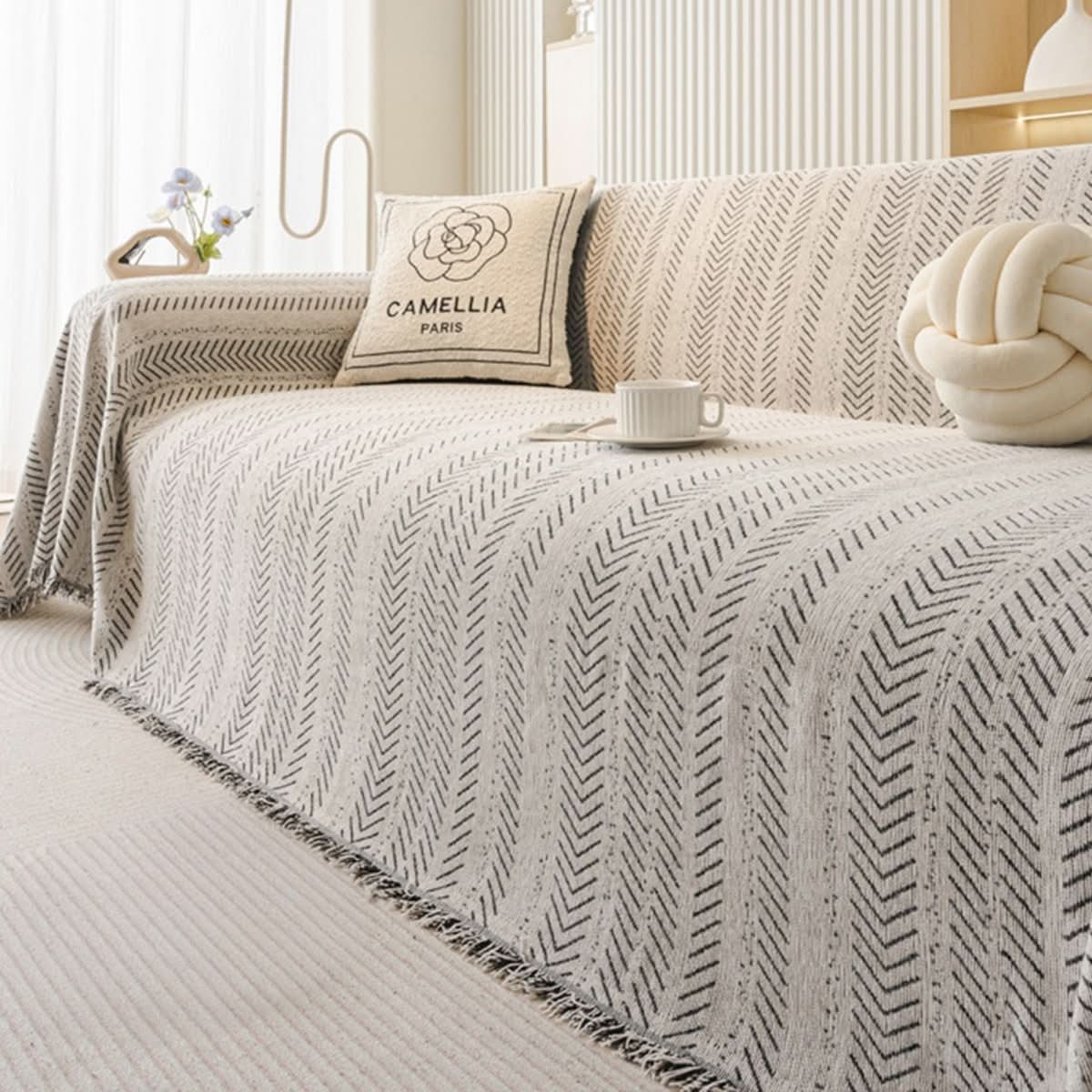 SnuggleTextile – Scratch-resistant & washable sofa cover made of chenille 8