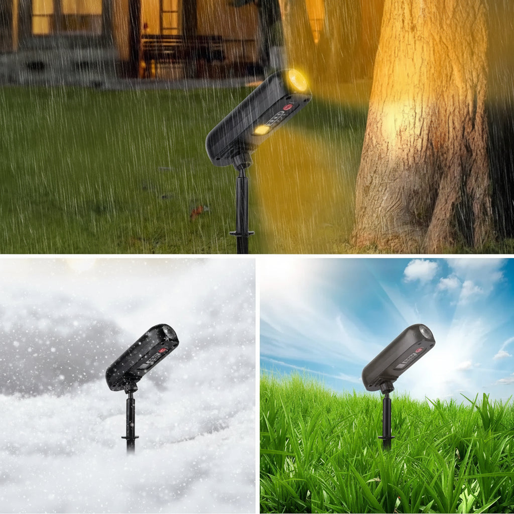 SolarGlow - Solar Spot Lights Outdoor, Color Changing & Warm White LED Landscape Spotlight 2