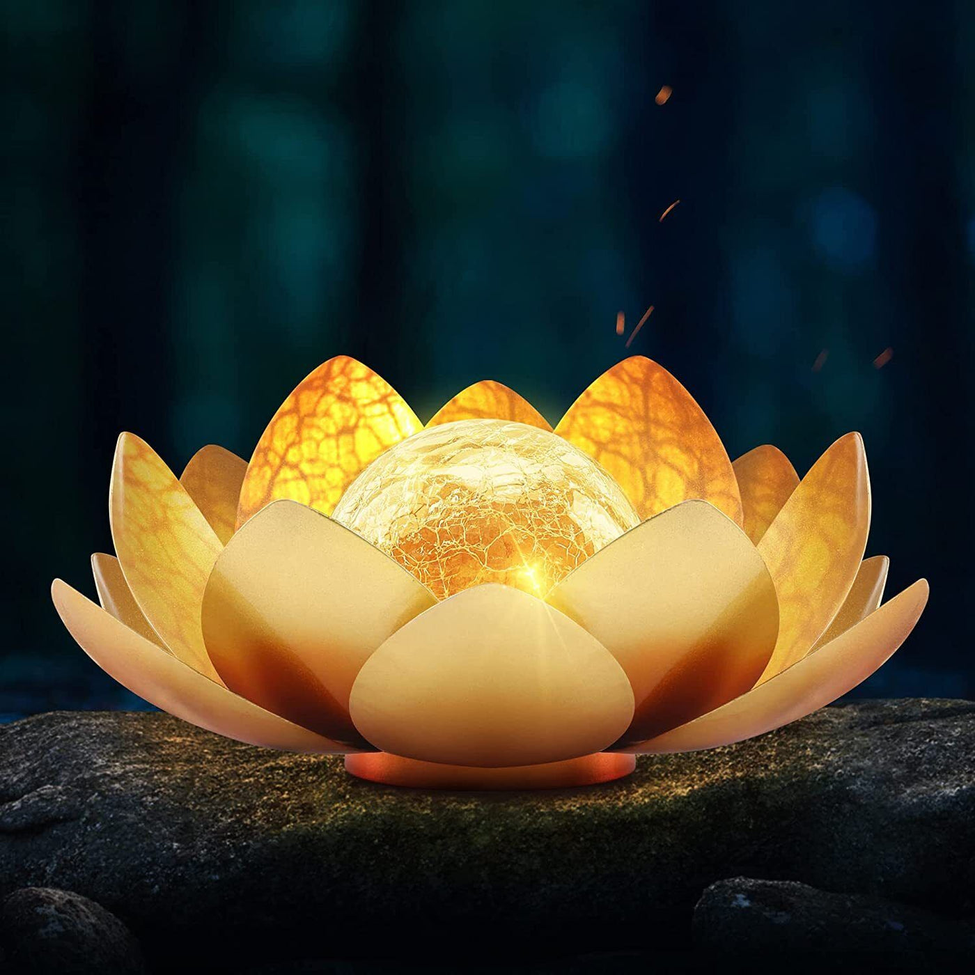 SolarLotus - Solar Powered Outdoor Lamp with Unique Lotus Design for Garden Lighting 0