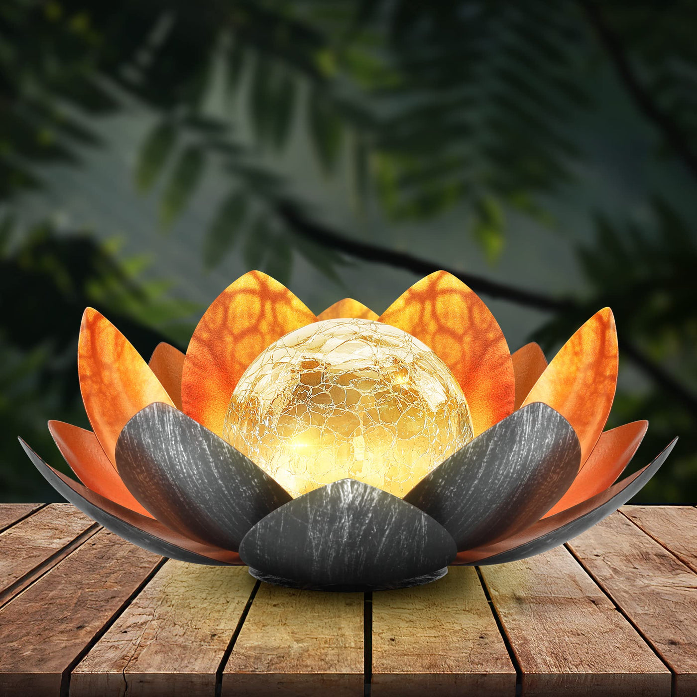 SolarLotus - Solar Powered Outdoor Lamp with Unique Lotus Design for Garden Lighting 10