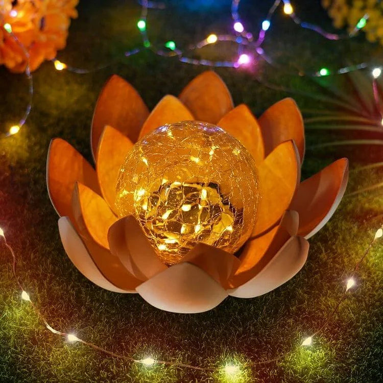 SolarLotus - Solar Powered Outdoor Lamp with Unique Lotus Design for Garden Lighting 2