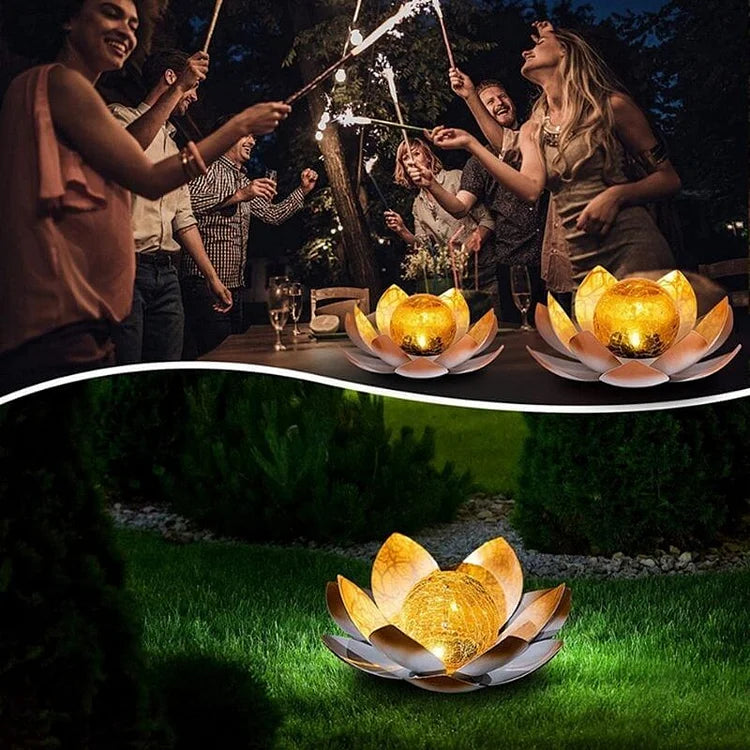 SolarLotus - Solar Powered Outdoor Lamp with Unique Lotus Design for Garden Lighting 3
