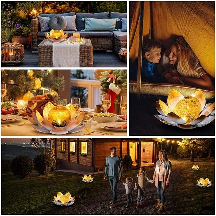 SolarLotus - Solar Powered Outdoor Lamp with Unique Lotus Design for Garden Lighting 4