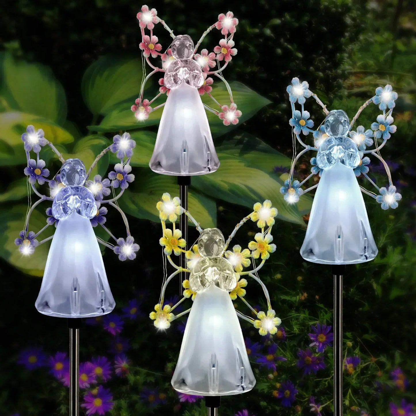 Solar Garden Lights - Elegant Solar Angel LED Outdoor Light with Weatherproof Design 1