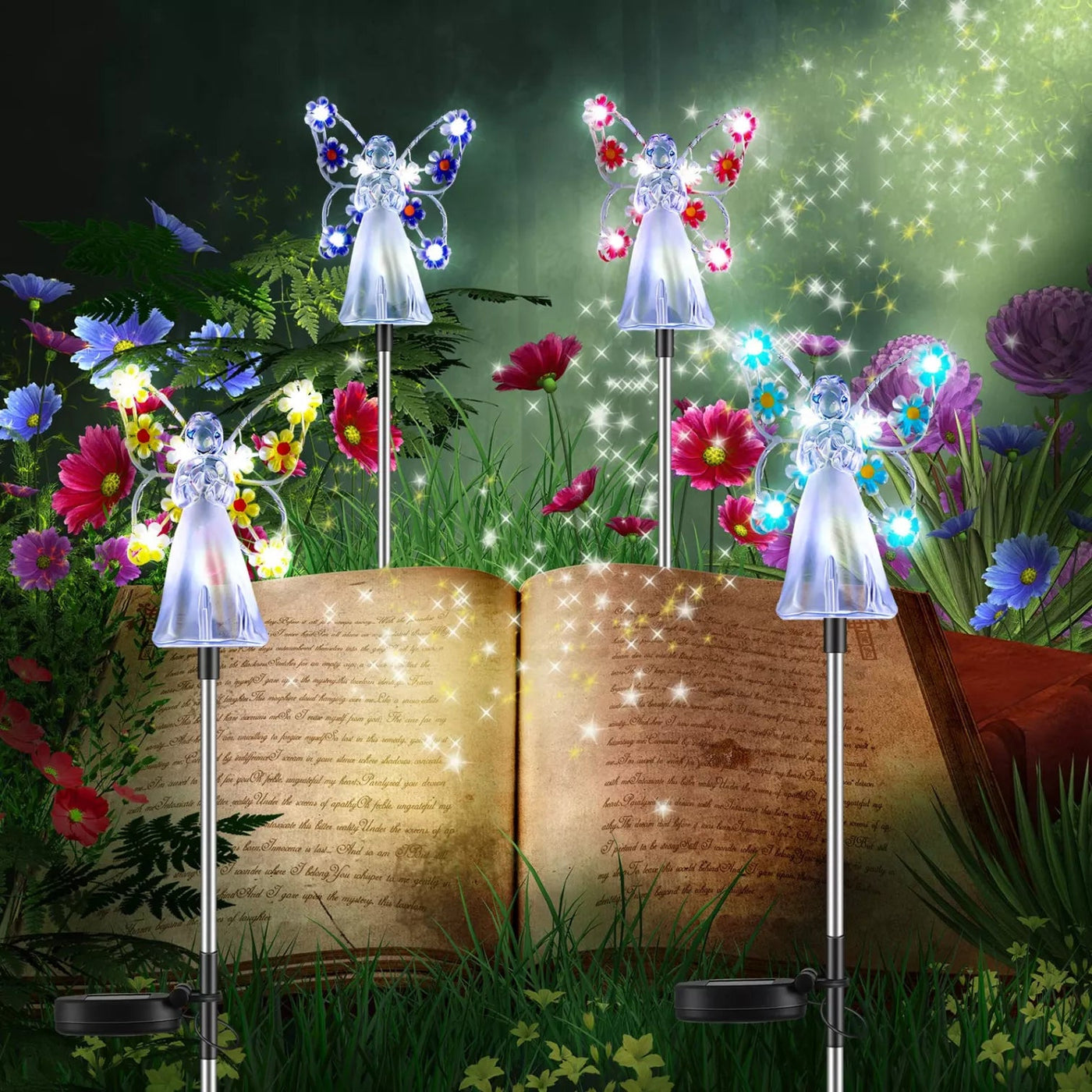 Solar Garden Lights - Elegant Solar Angel LED Outdoor Light with Weatherproof Design 3