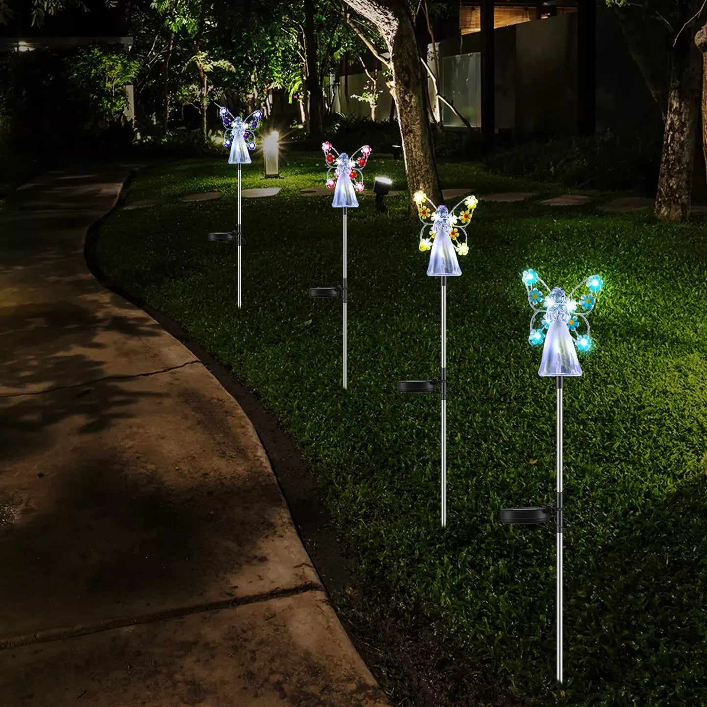 Solar Garden Lights - Elegant Solar Angel LED Outdoor Light with Weatherproof Design 5