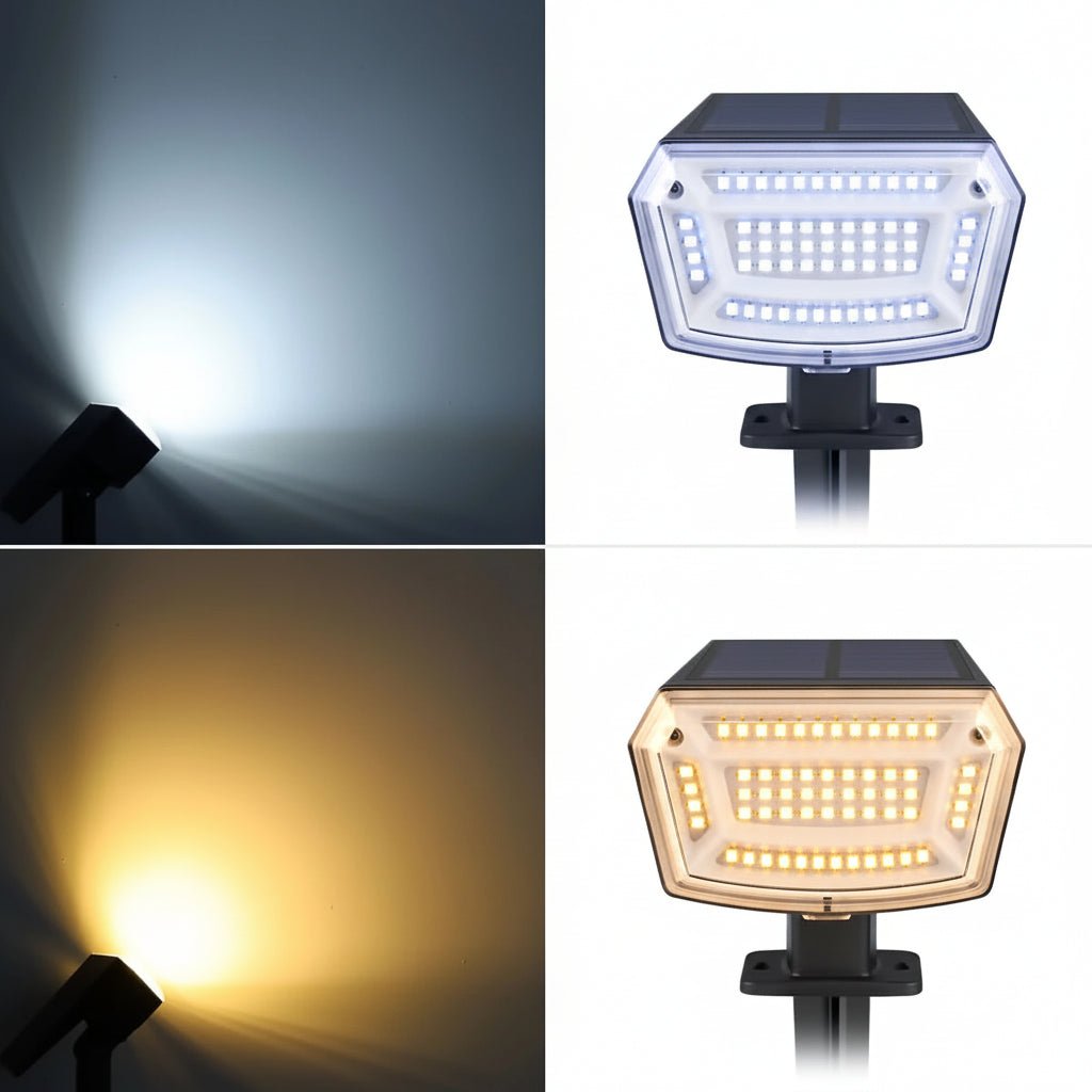 Solar Powered Flood Light - 59 LED Adjustable Brightness Outdoor Security Light, IP65 Waterproof 4