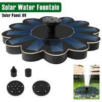 Solar Spring - Solar Water Fountain with 5 Nozzle Attachments for Garden & Bird Bath 1