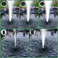 Solar Spring - Solar Water Fountain with 5 Nozzle Attachments for Garden & Bird Bath 4