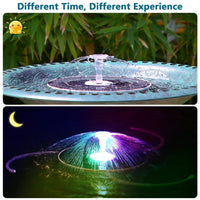 Solar Water Fountain Pump with 8 LED Lights & 5000mAh Battery for Ponds 2