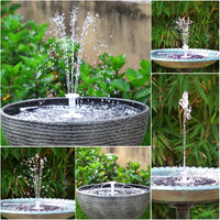 Solar Water Fountain Pump with 8 LED Lights & 5000mAh Battery for Ponds 4
