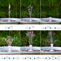 Solar Water Fountain Pump with 8 LED Lights & 5000mAh Battery for Ponds 5