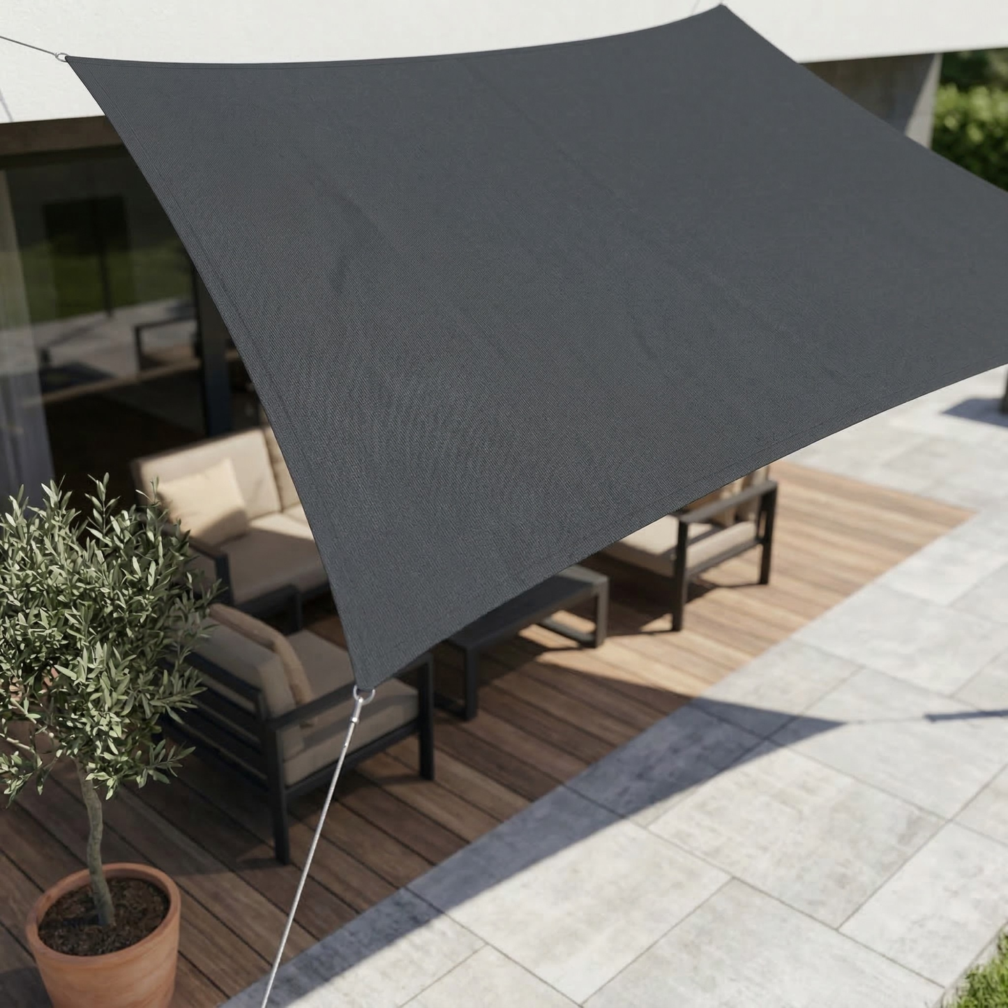 SKYSHIELD – Rechteckiges Sonnensegel für verbesserten Außenschutz und Schatten