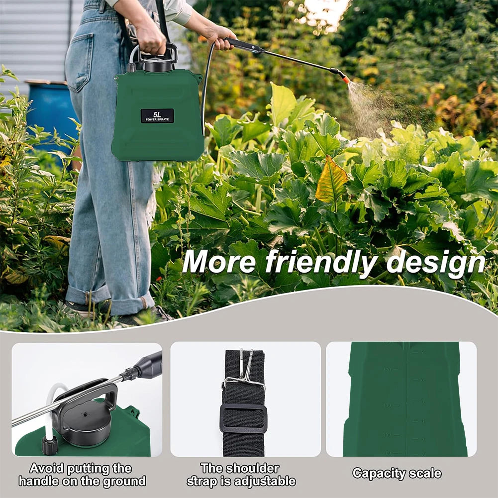 SprayMate Pro - 5L High Pressure Handheld Sprayer with USB Charging & Adjustable Nozzle 4
