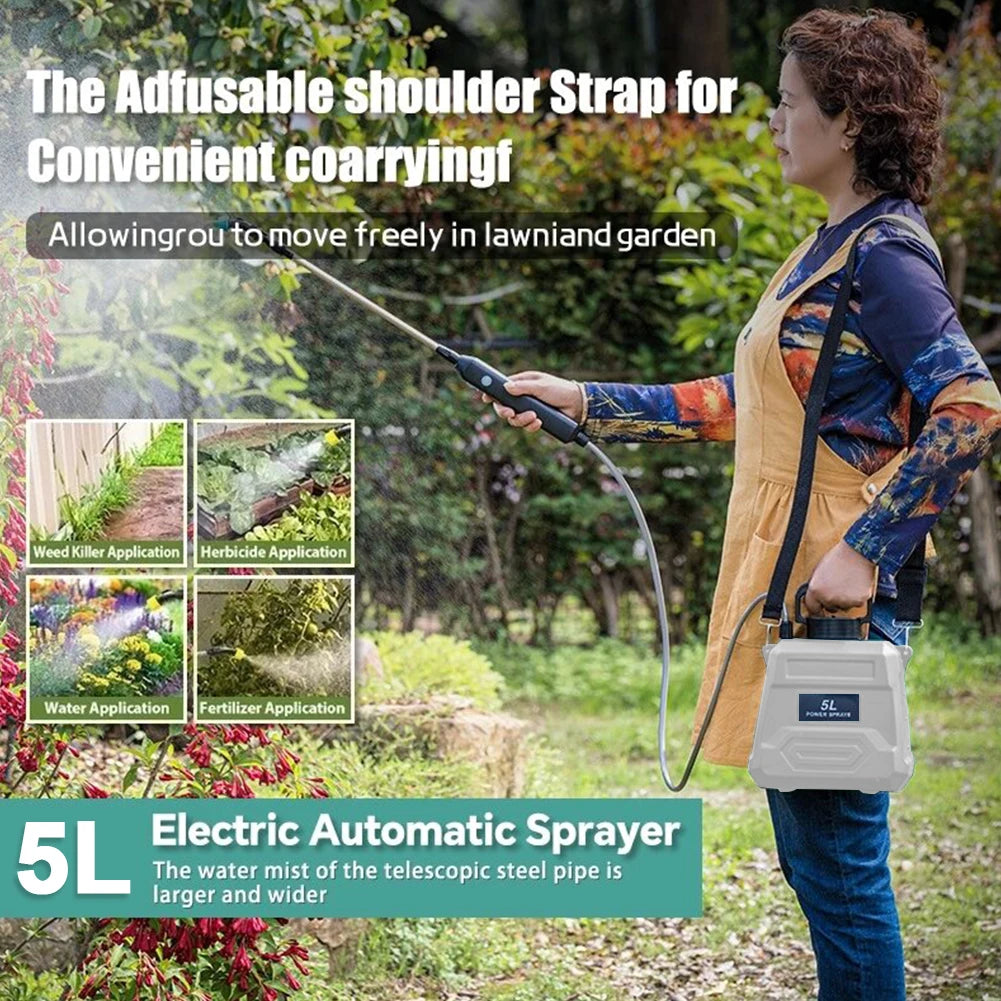 SprayMate Pro - 5L High Pressure Handheld Sprayer with USB Charging & Adjustable Nozzle 5