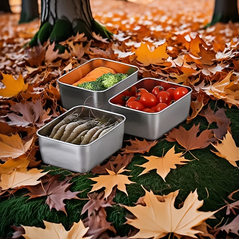 Stainless Steel 7-Piece Food Storage Containers Set - Leakproof & Stackable Meal Prep Solution 5