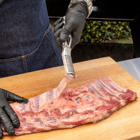 Stainless Steel Rib Membrane Remover Tool for Effortless Meat Preparation 1