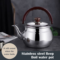 Stainless Steel Whistling Kettle - Induction-Ready Stove Top Tea Kettle with Ergonomic Handle 2