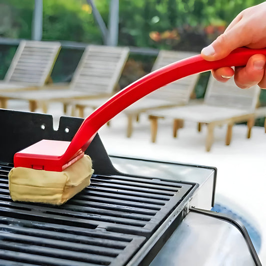 Steam Grill Cleaner Brush - Safe Non-Scratch BBQ Brush with Long Handle 0