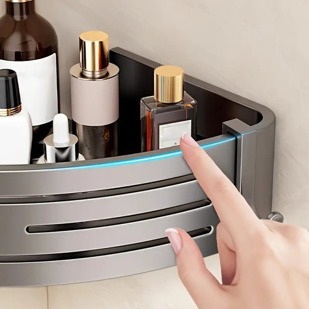 Stylish Aluminum Corner Shower Caddy Rack - Space-Saving Bathroom Organizer 2