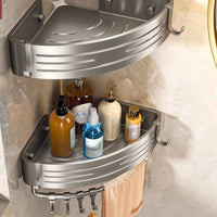 Stylish Aluminum Corner Shower Caddy Rack - Space-Saving Bathroom Organizer 7