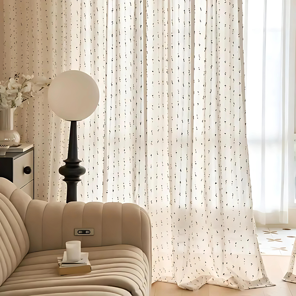 Sugar Bean - Sheer Rainbow Tulle Curtain with Vibrant Embroidery 4