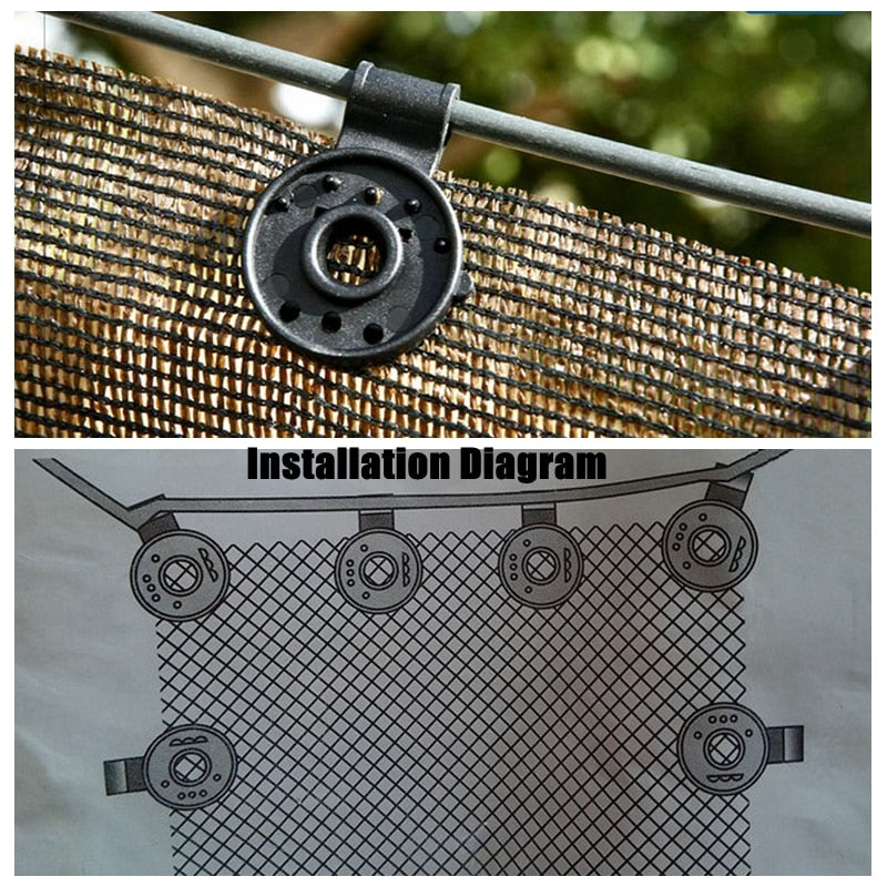 Sun Shade Fix Clamp Net Clip - Weather Resistant Fastening Solution for Secure Grip 2