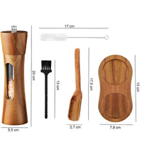 TABLEOAK - Elegant Wooden Salt and Pepper Mills with Adjustable Grinder 5