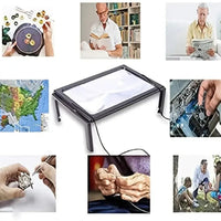 TEXTDESK – Foldable 3x Table Magnifier with LED Lighting for Hands-Free Reading 1