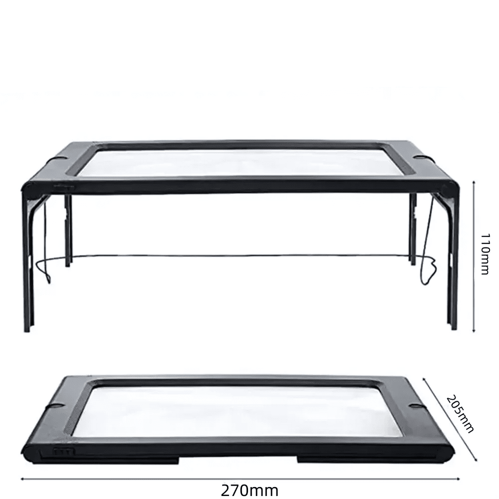 TEXTDESK – Foldable 3x Table Magnifier with LED Lighting for Hands-Free Reading 2