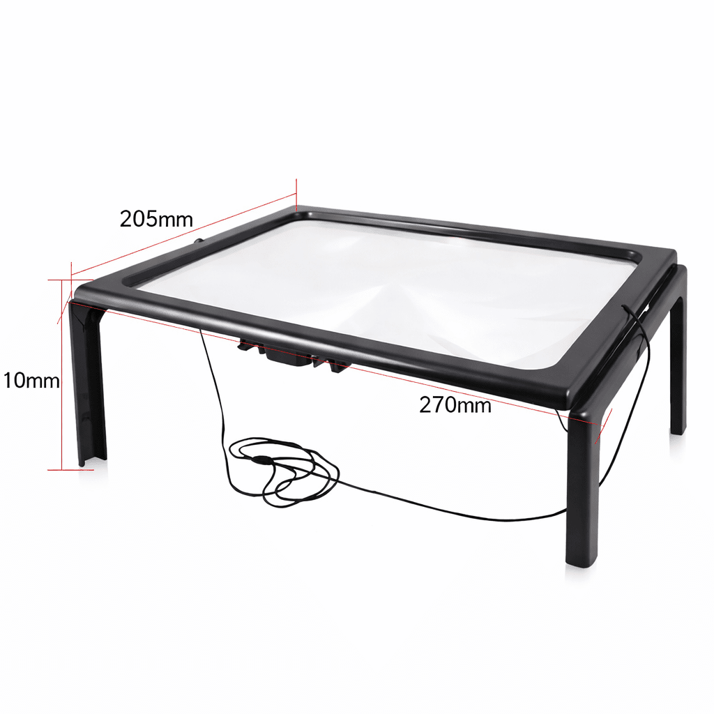 TEXTDESK – Foldable 3x Table Magnifier with LED Lighting for Hands-Free Reading 3
