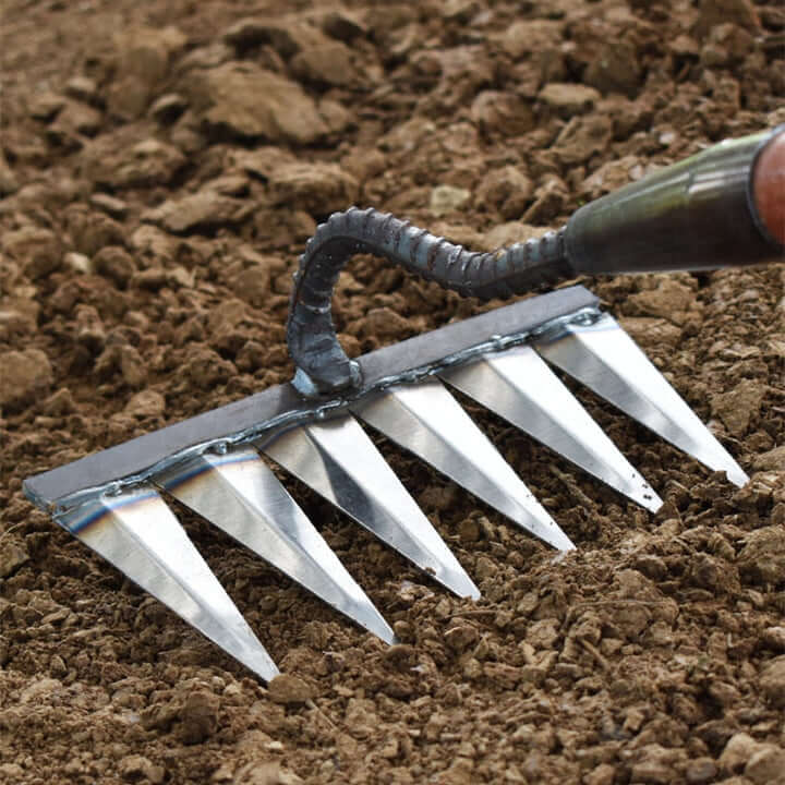 TerraRake - Durable Metal Garden Rake for Efficient Weeding and Soil Preparation 2