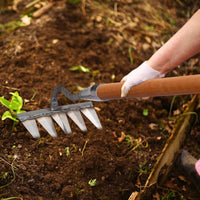 TerraRake - Durable Metal Garden Rake for Efficient Weeding and Soil Preparation 3