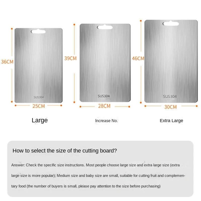 TitanClean Stainless Steel Cutting Board - Antibacterial & Scratch-Resistant 4