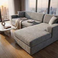 L Shaped Sofa Cover – Fitted Couch Protector | Sectional Slipcover | Pet Hair & Stain Guard | Corner Sofa Cover | Machine Washable