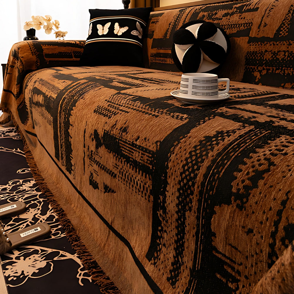 Tribal Geometric Chenille Sofa Cover - Durable Slipcover for Sofas & Couch 5