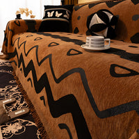 Tribal Geometric Chenille Sofa Cover - Durable Slipcover for Sofas & Couch 6