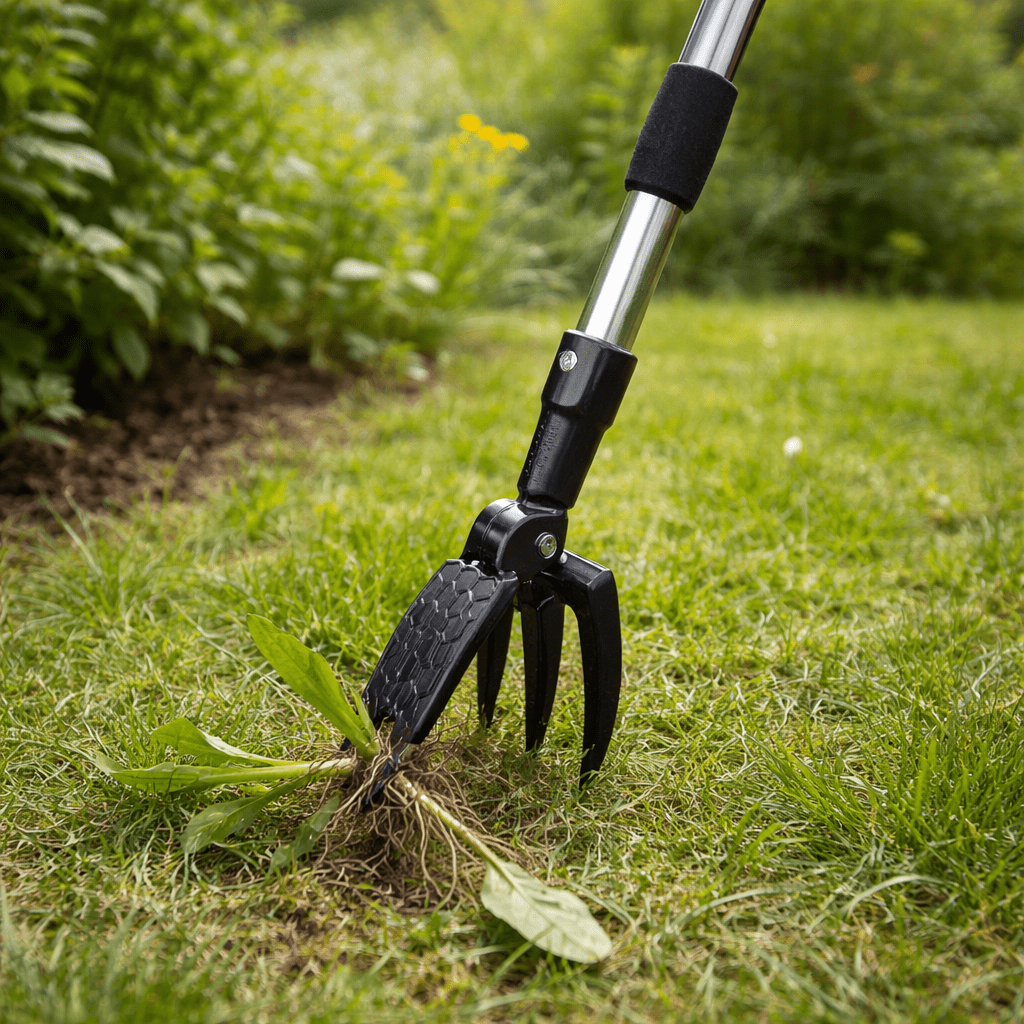 Turfex - Ergonomic Stand-Up Grass Puller for Easy Root Removal and Weeding 0