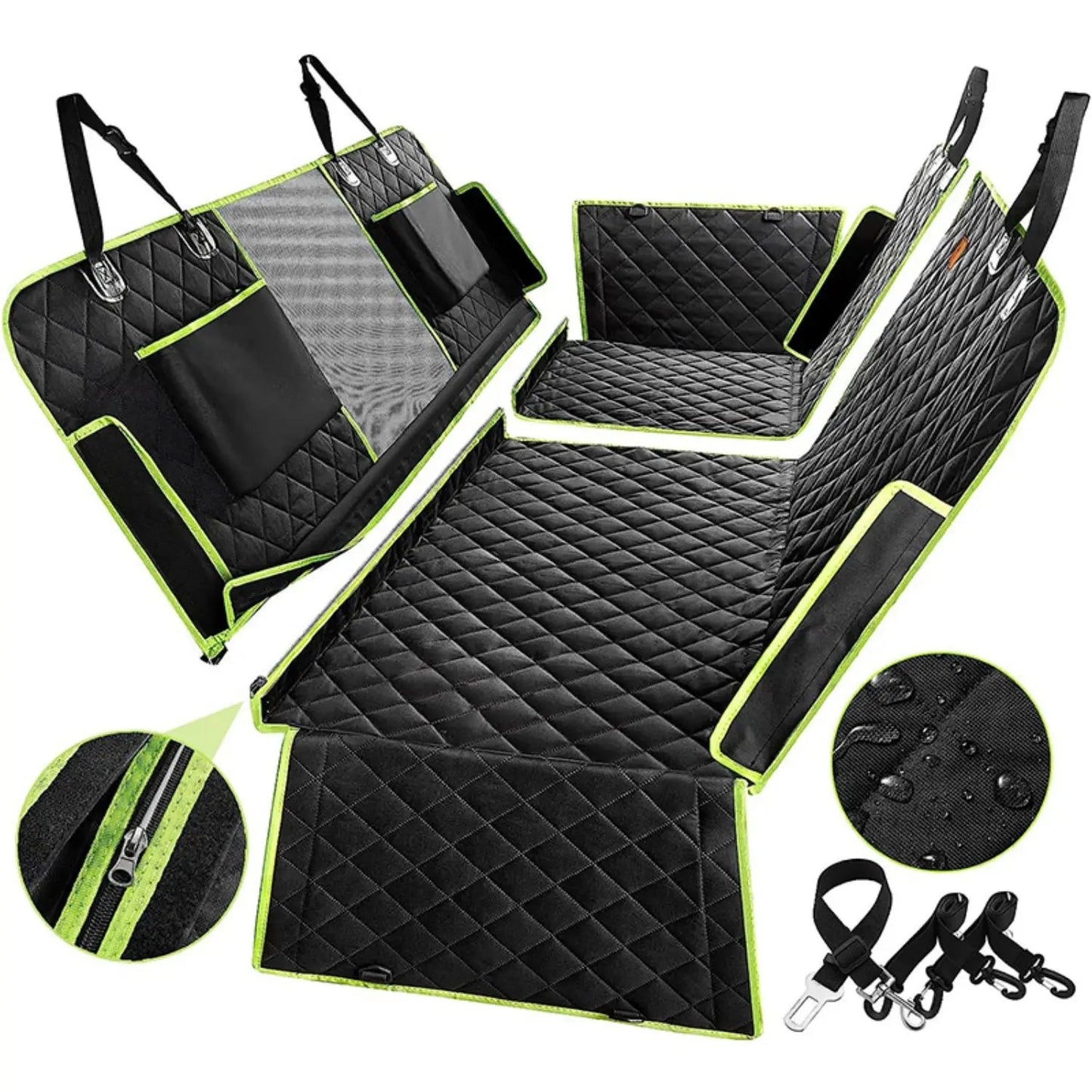 Ultimate 6-in-1 Dog Car Seat Cover - Waterproof Back Seat Protector & Hammock for SUVs and Trucks 0