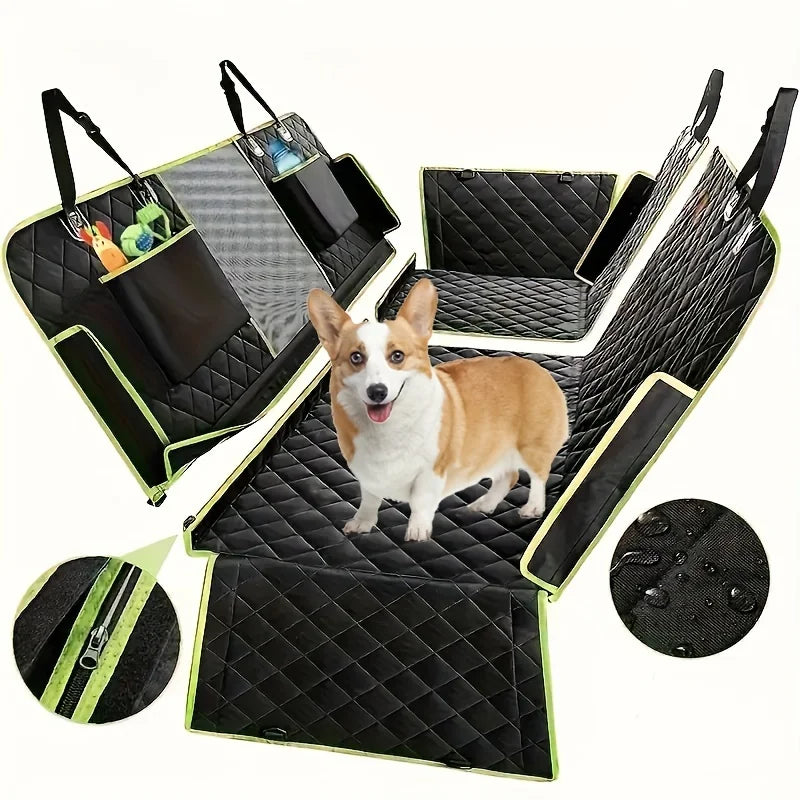 Ultimate 6-in-1 Dog Car Seat Cover - Waterproof Back Seat Protector & Hammock for SUVs and Trucks 1