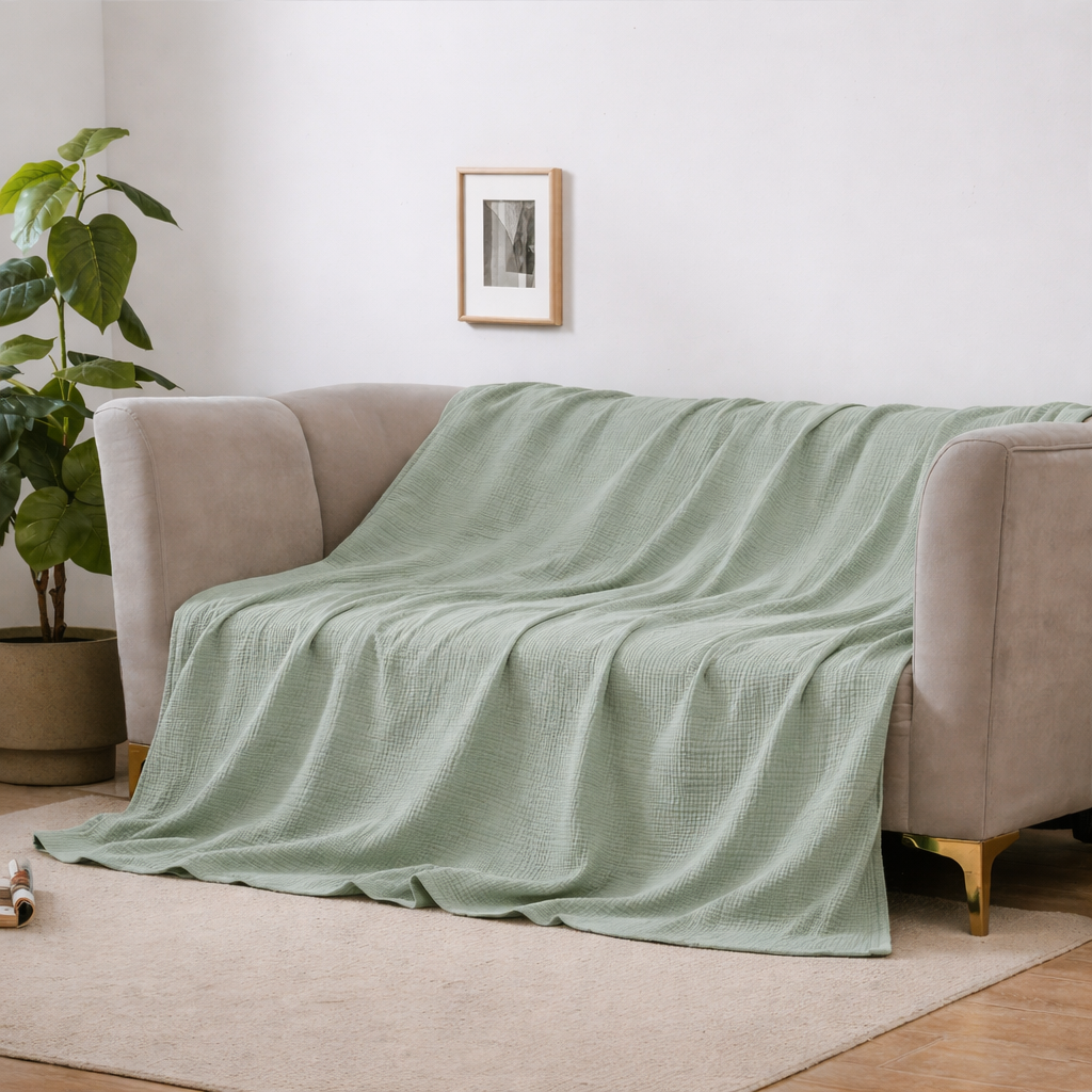 CLOUDSOFT - Ultra-Soft Cotton Blanket for Breathable Everyday Comfort