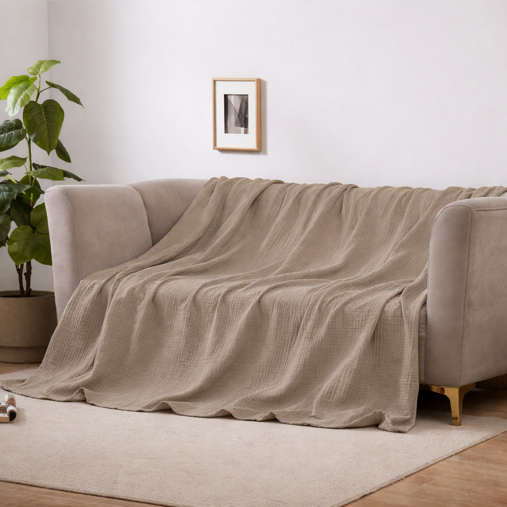 CLOUDSOFT - Ultra-Soft Cotton Blanket for Breathable Everyday Comfort