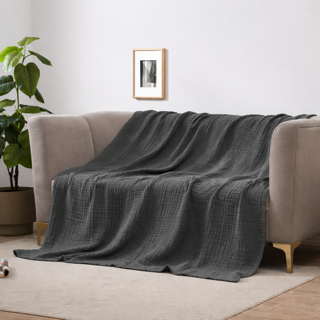 CLOUDSOFT - Ultra-Soft Cotton Blanket for Breathable Everyday Comfort